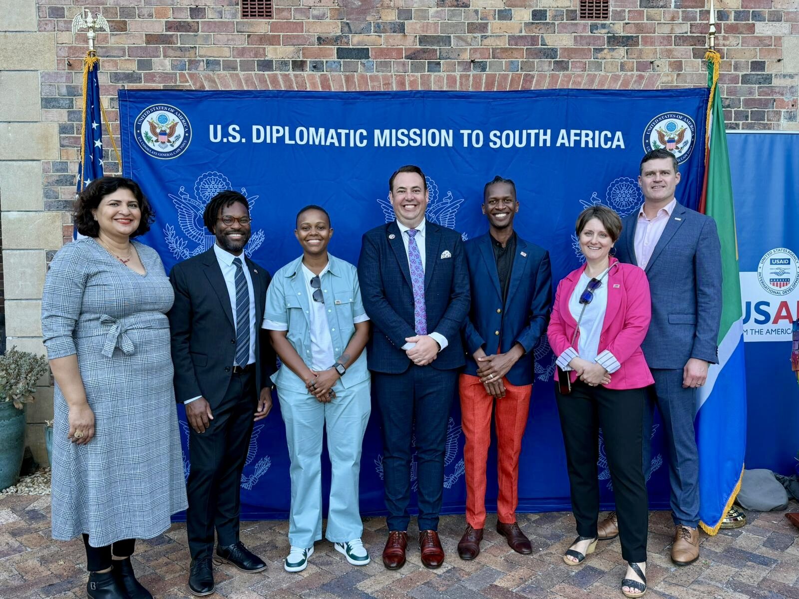 Adam Kane Sargeant with colleagues at the U.S. Diplomatic Mission to South Africa
