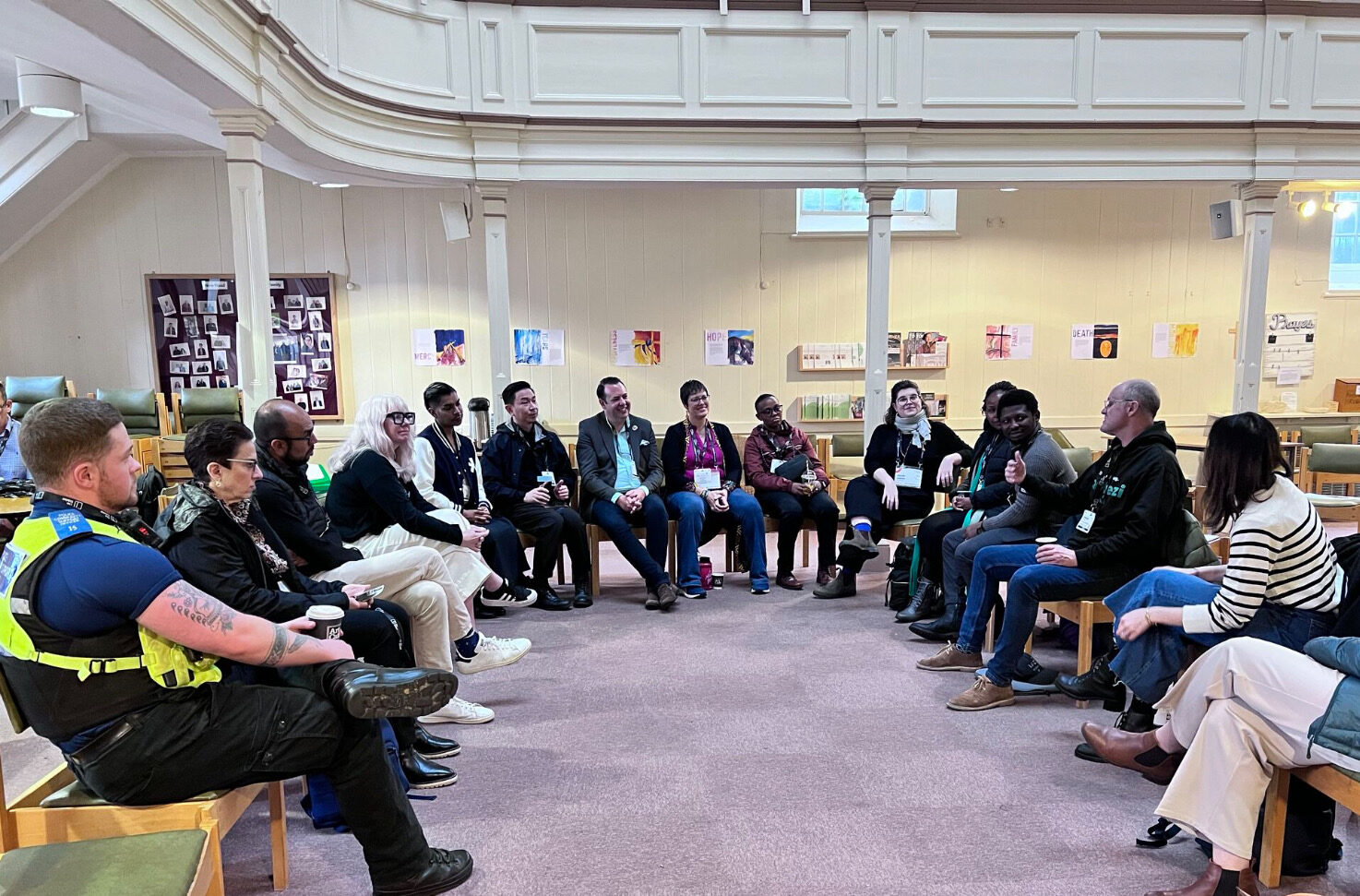 An intimate roundtable conversation in progress